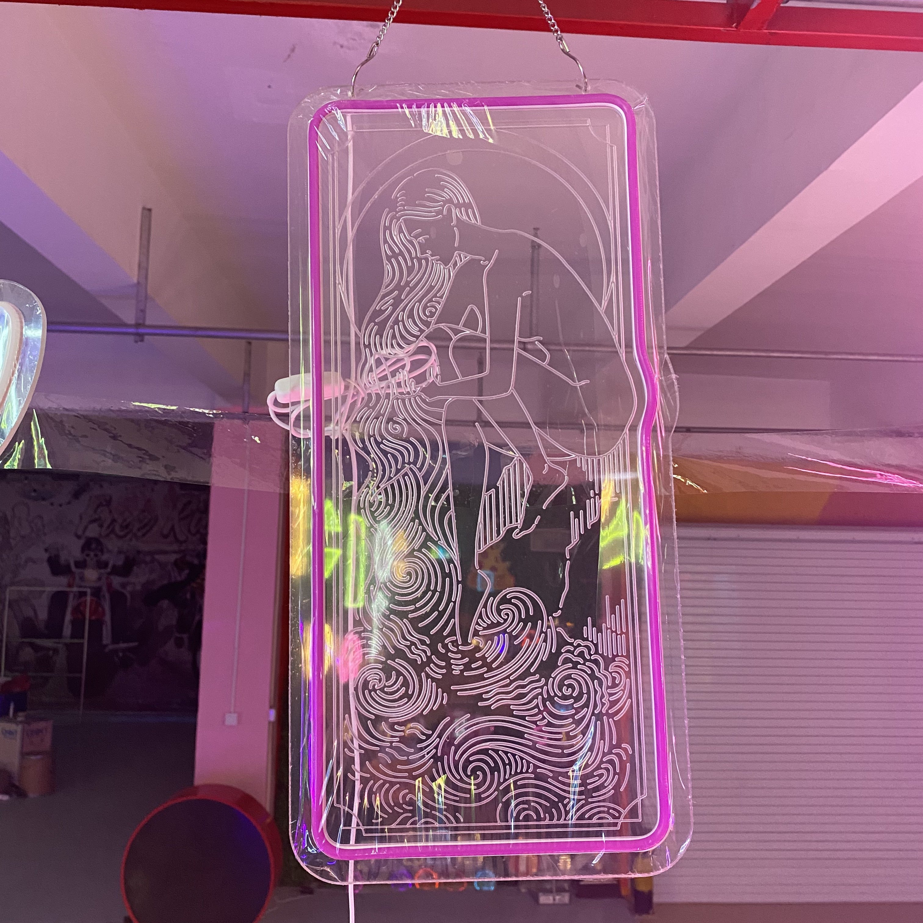 Purple Aquarius Girl - Zodiac LED neon sign product image