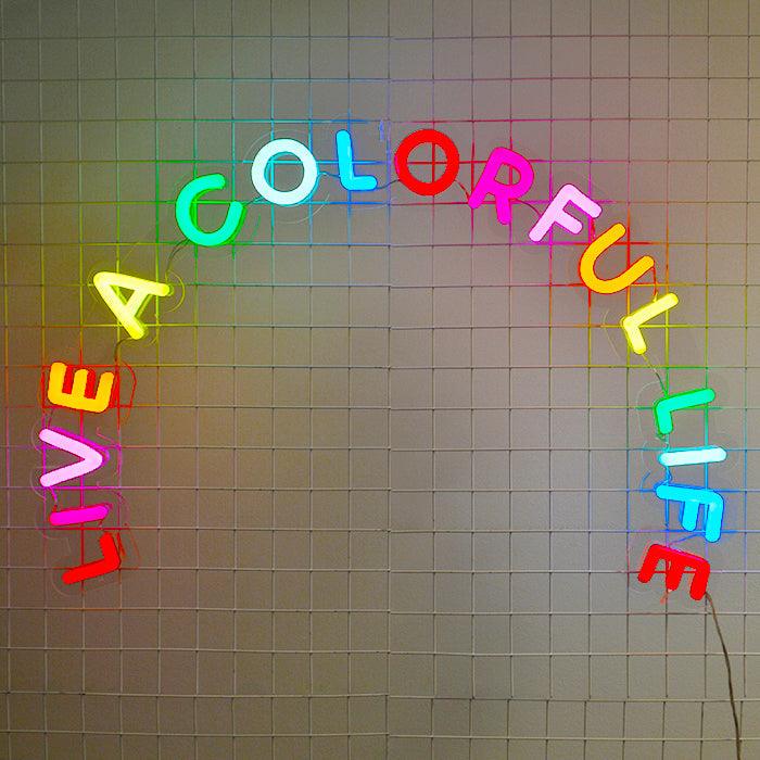 Live a Colorful Life LED neon sign product image