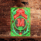 Merry Christmas Poker Chart - Big Red LED neon sign product image