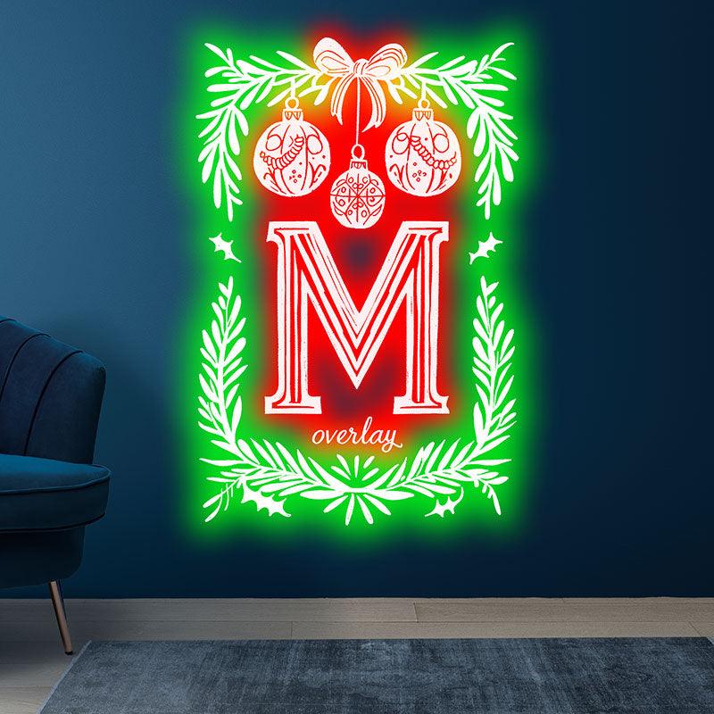 Merry Christmas Poker Shape Chart LED neon sign product image