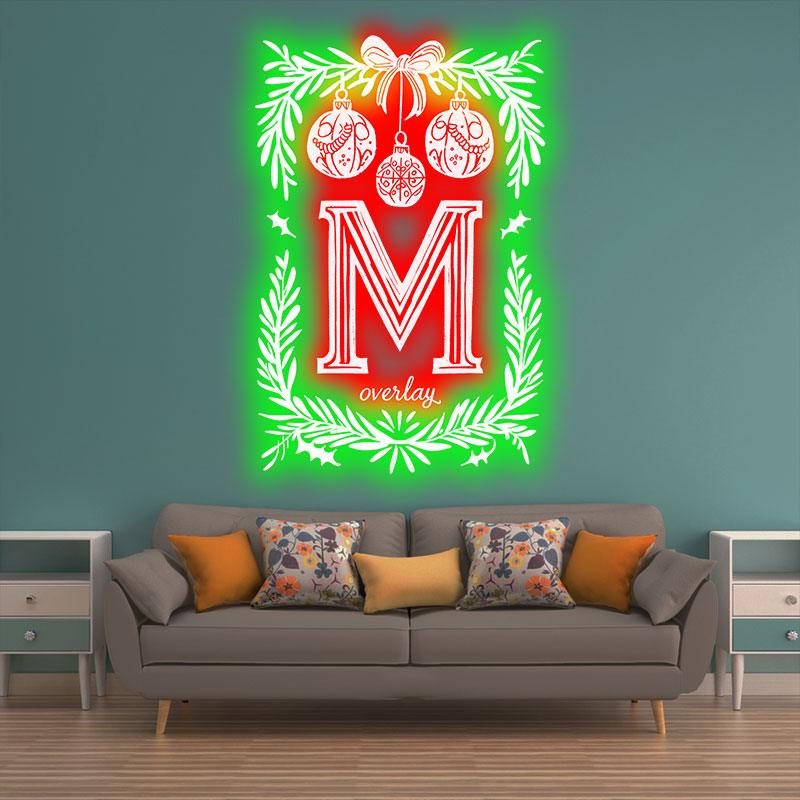 Merry Christmas Poker Shape Chart LED neon sign product image