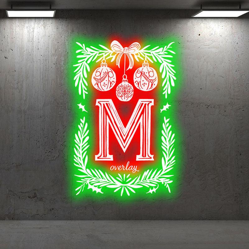 Merry Christmas Poker Shape Chart LED neon sign product image