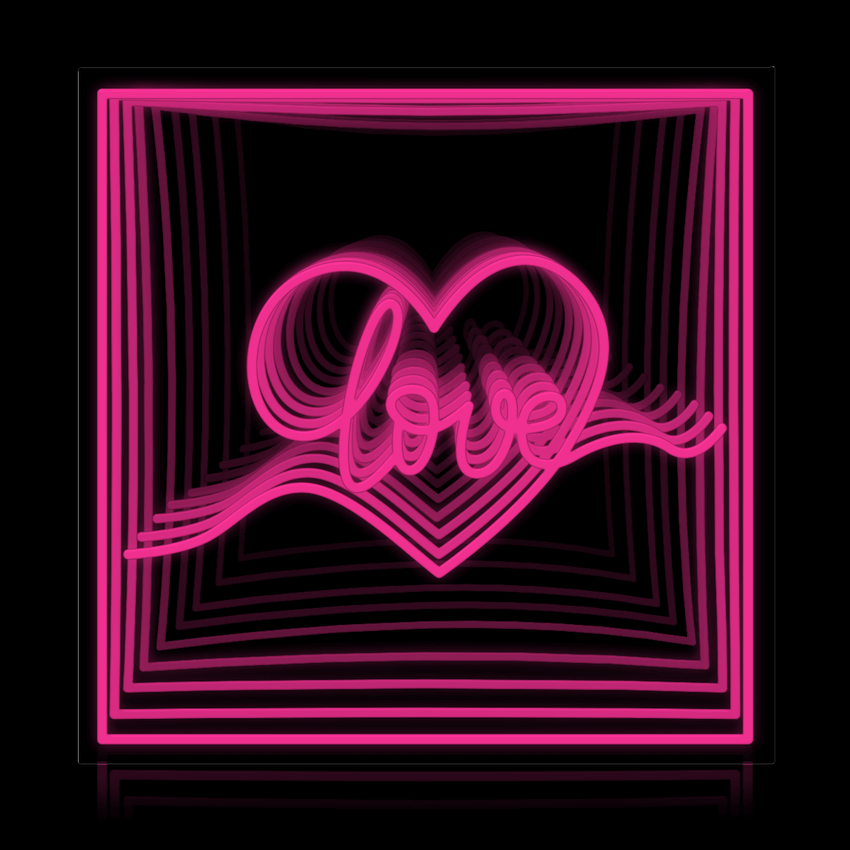 Love Heart Infinity LED neon sign by NeonCS