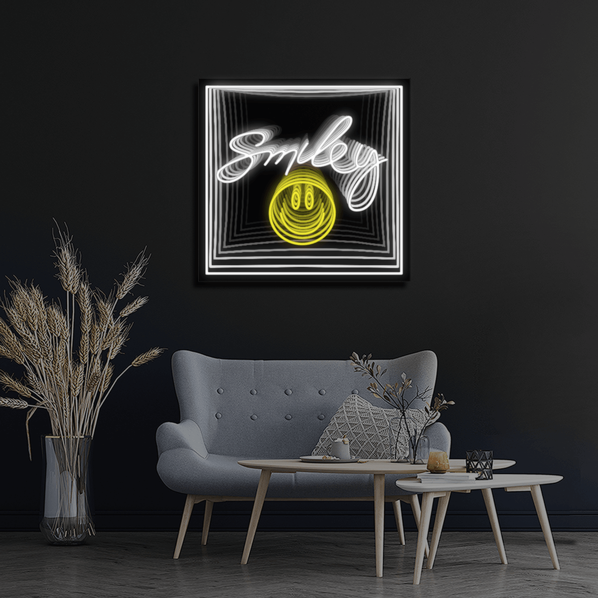 Smiley Face Infinity LED neon sign product image