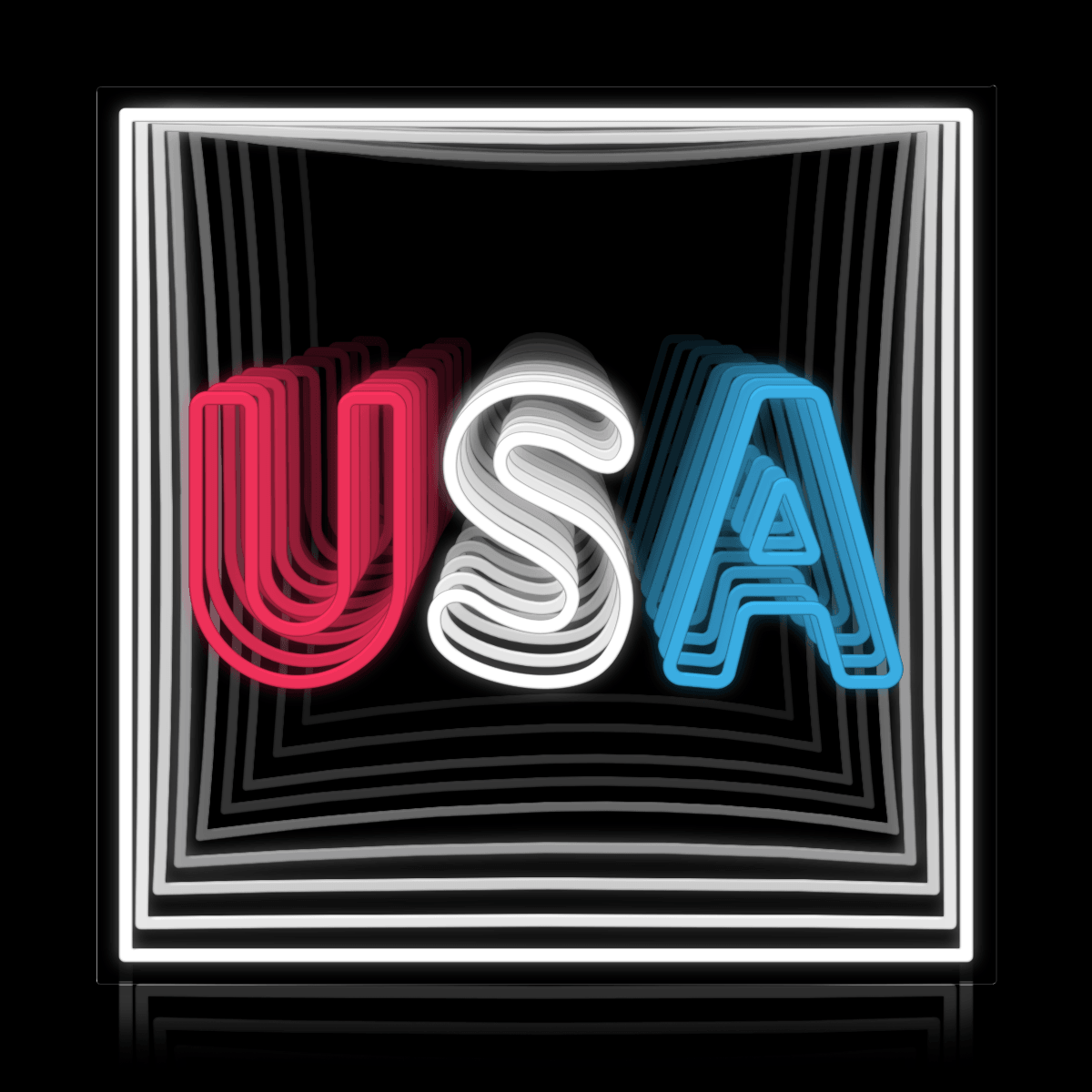 Usa 4th of July Infinity LED neon sign by NeonCS