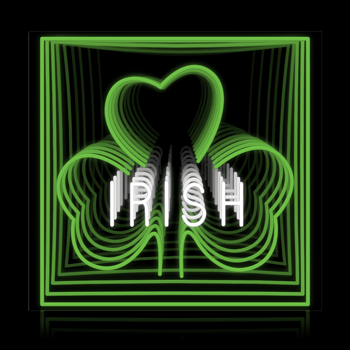 Irish Three Leaf Clover Infinity LED neon sign by NeonCS