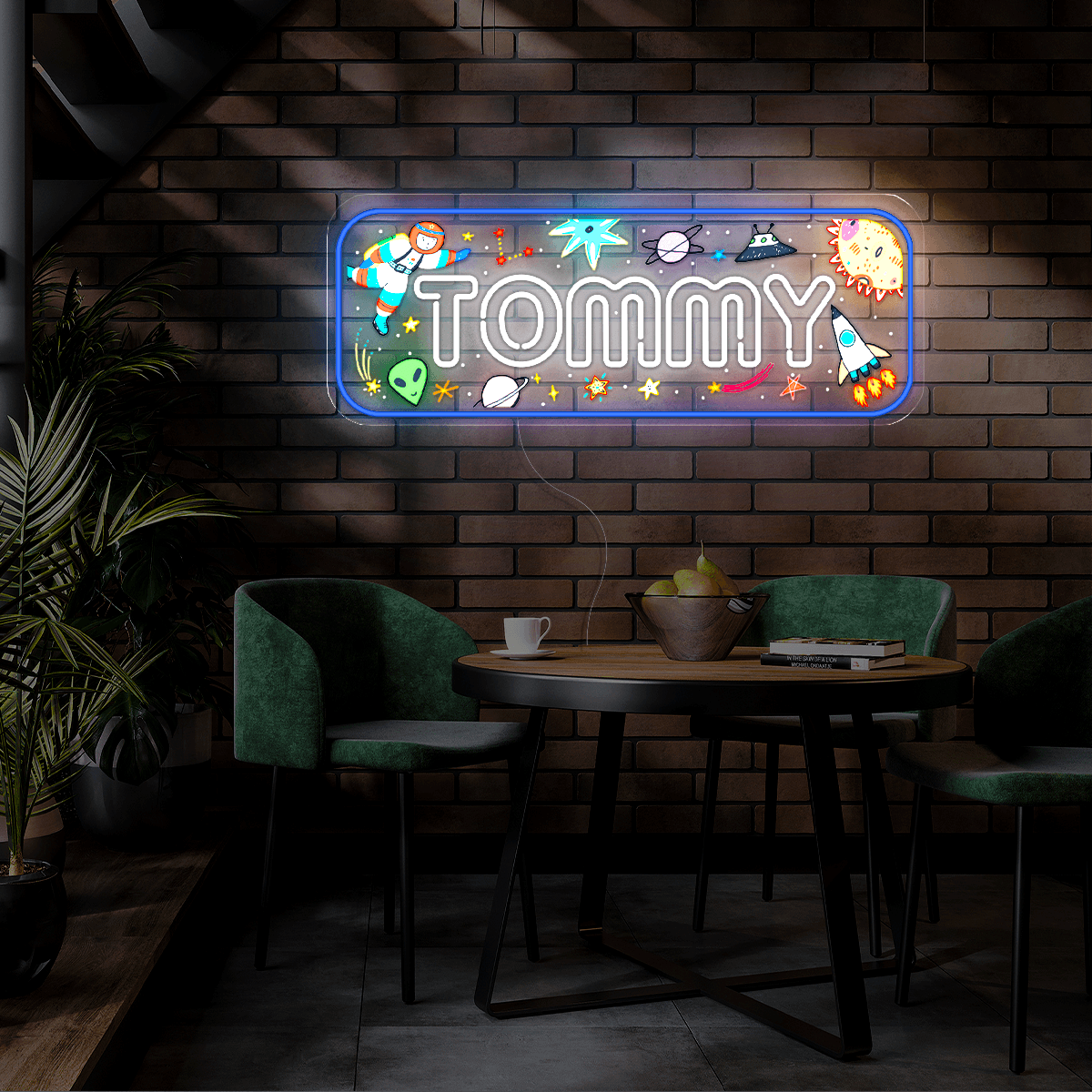 Personalized Name Around Space LED neon sign product image