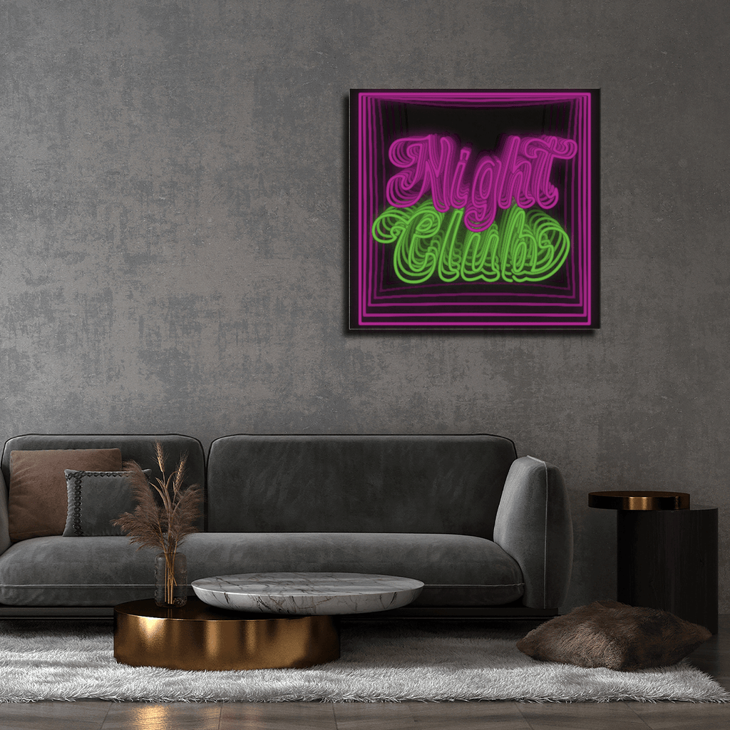 Pink Green Night Club Infinity LED neon sign product image