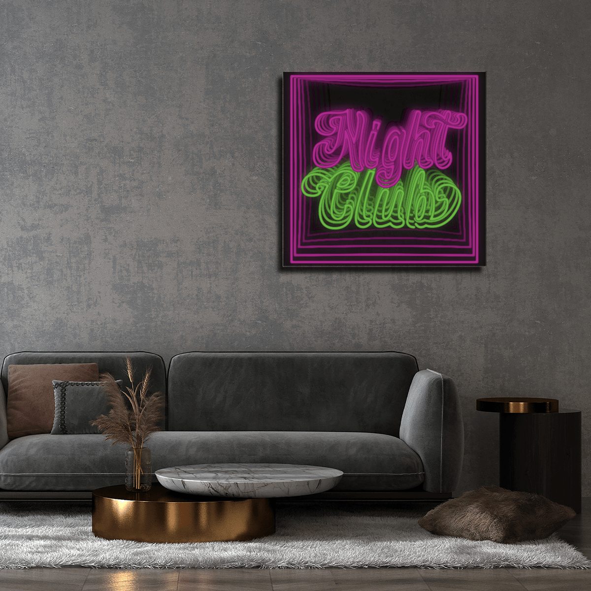 Pink Green Night Club Infinity LED neon sign product image