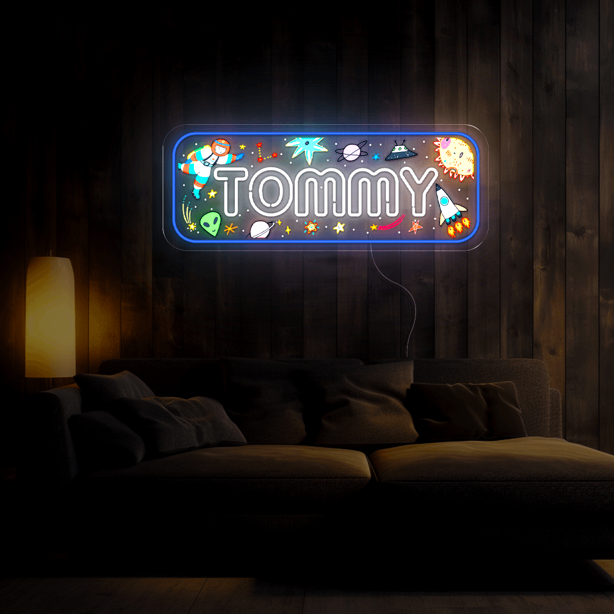 Personalized Name Around Space LED neon sign product image