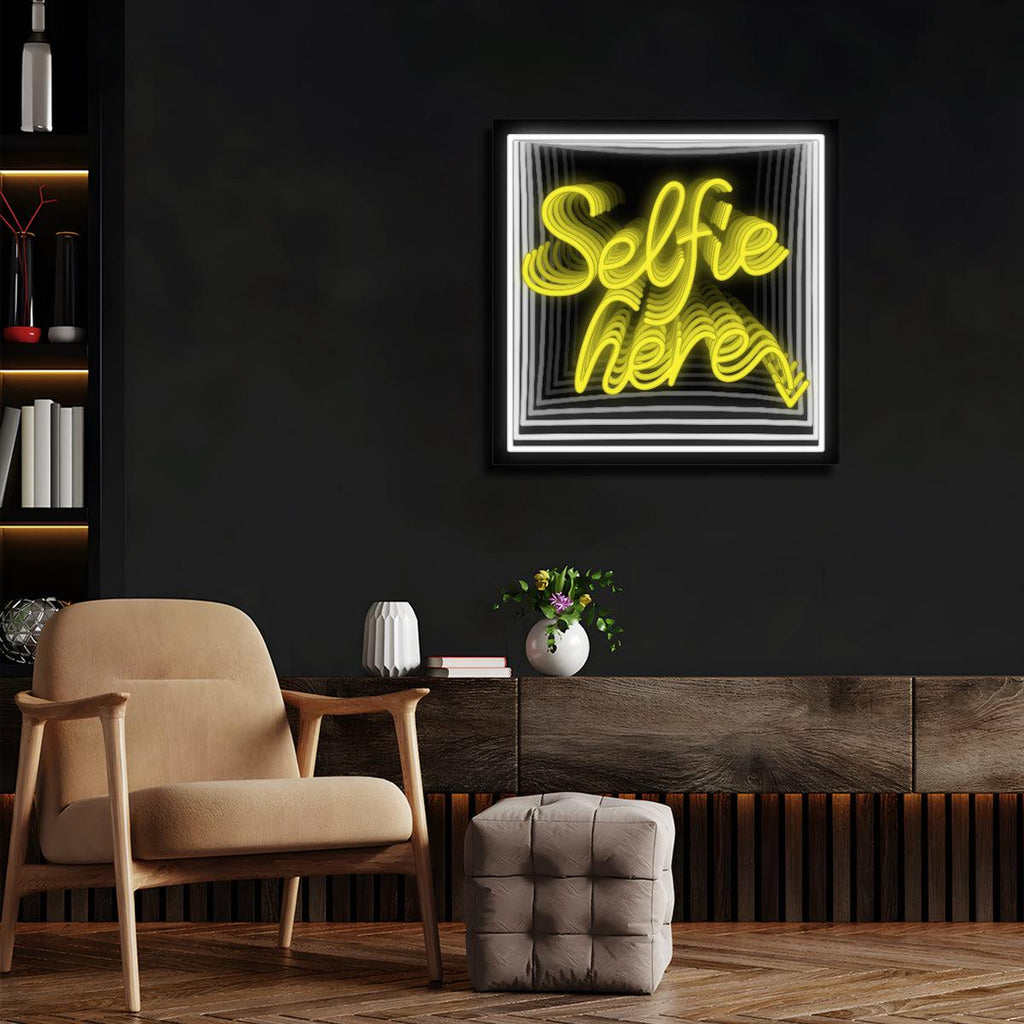 Selfie Here Infinity LED neon sign product image