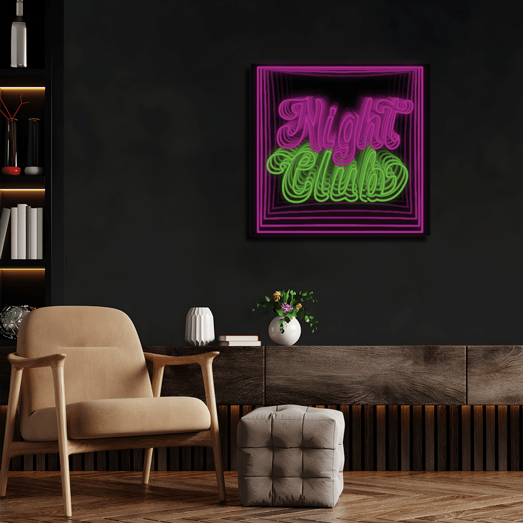 Pink Green Night Club Infinity LED neon sign product image