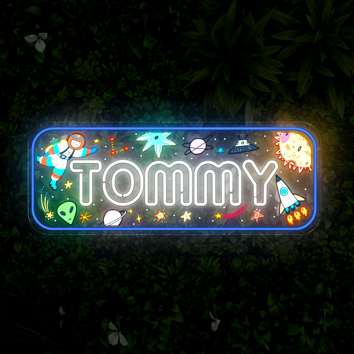 Personalized Name Around Space LED neon sign product image