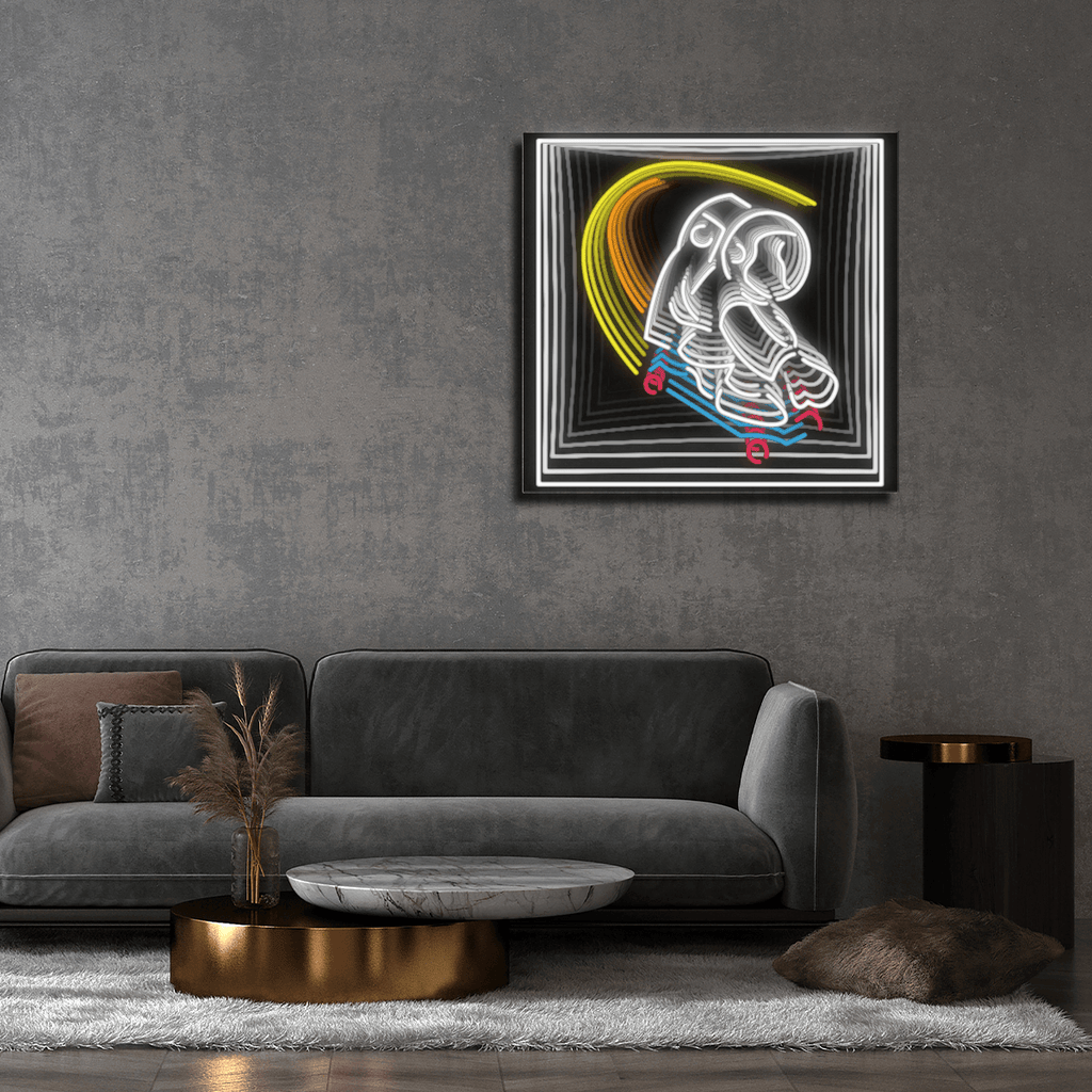 Skateboarding Astronaut Infinity LED neon sign product image