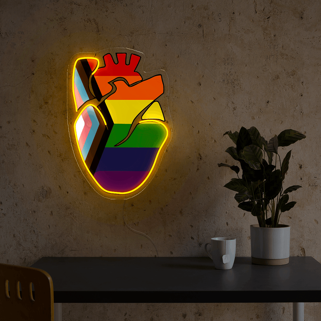 Lgbt Human's Right Heart Artwork LED neon sign product image