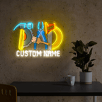 Personalized Dad's Hand Tools Artwork LED neon sign product image