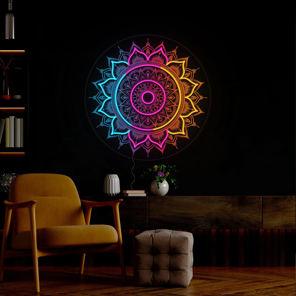 Colorful Mandala Artwork LED neon sign product image
