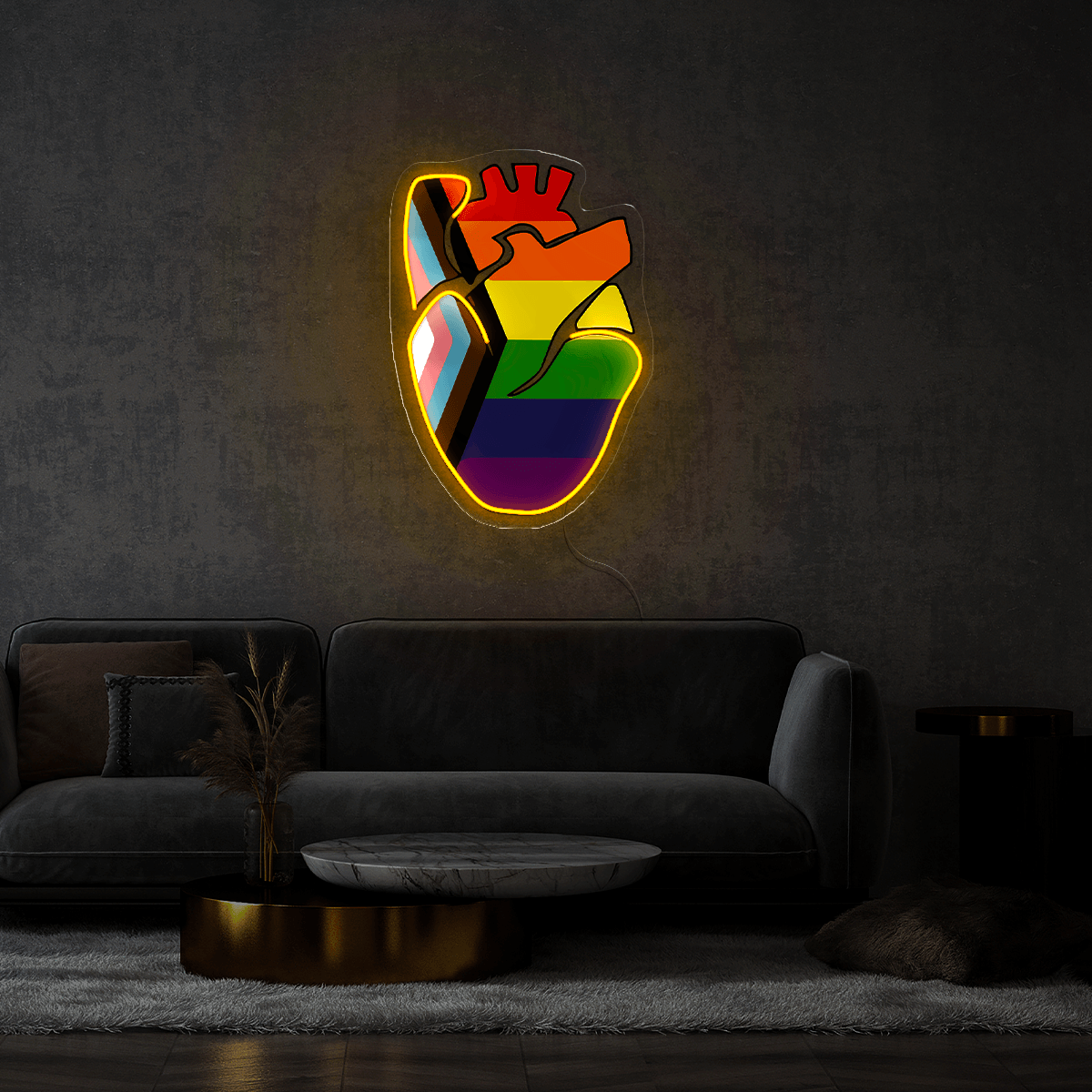 Lgbt Human's Right Heart Artwork LED neon sign product image