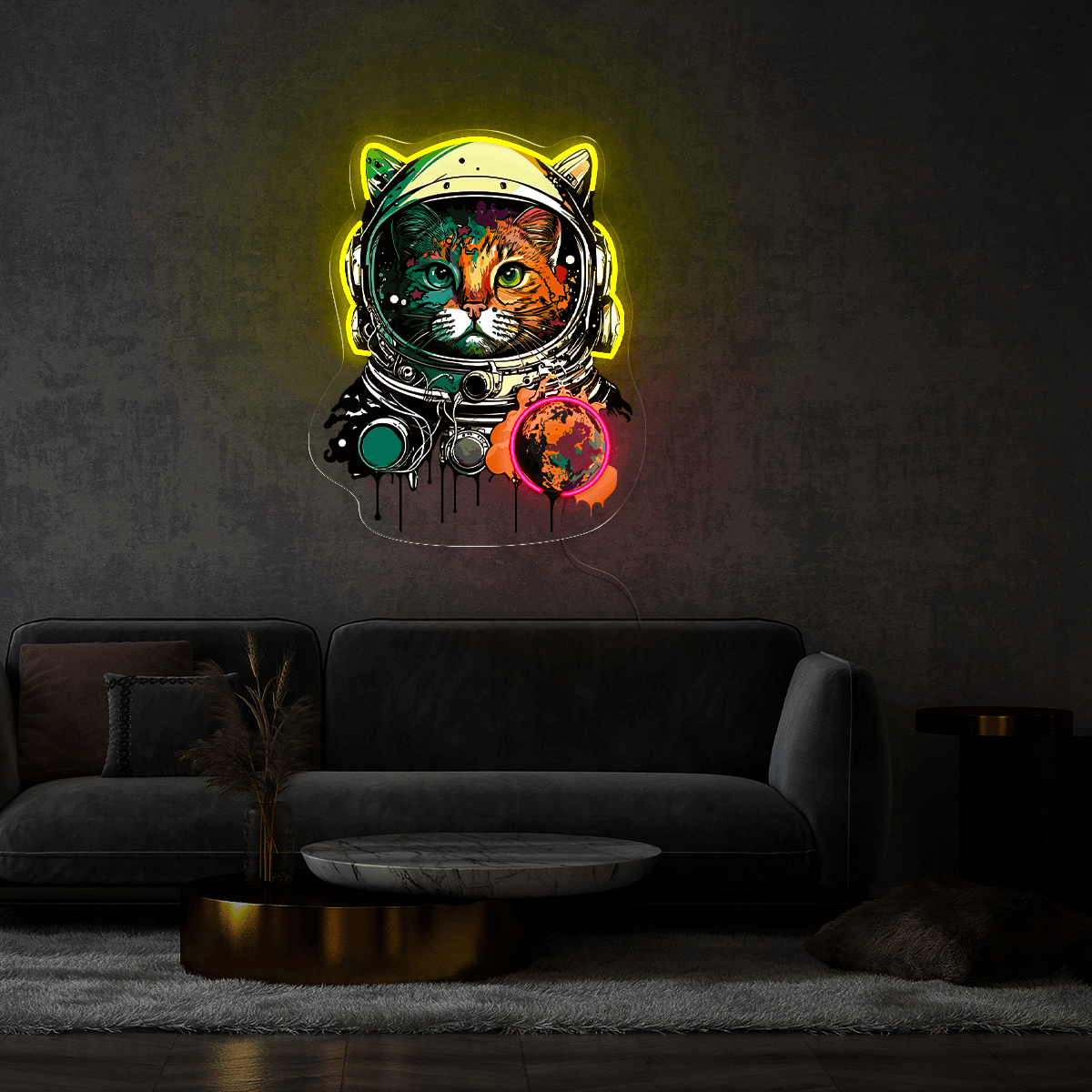 Cat Astronaut Artwork LED neon sign by NeonCS