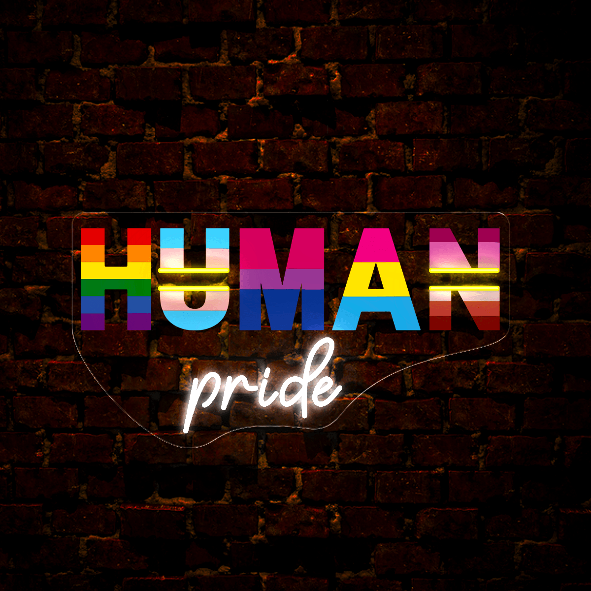 Human Pride Artwork LED neon sign by NeonCS