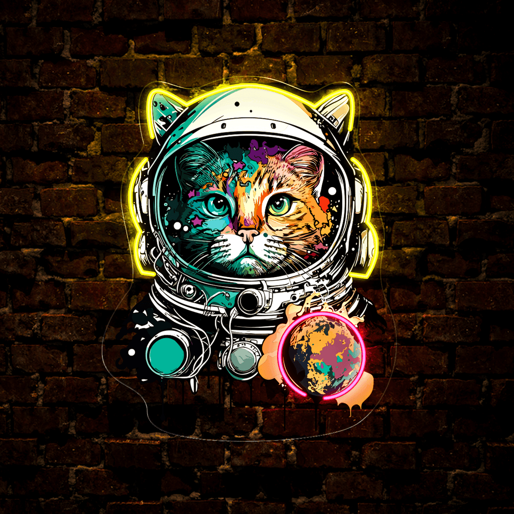 Cat Astronaut Artwork LED neon sign product image