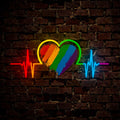 Pride Month Heartbeat Artwork LED neon sign by NeonCS