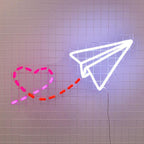 Paper Airplane LED neon sign product image
