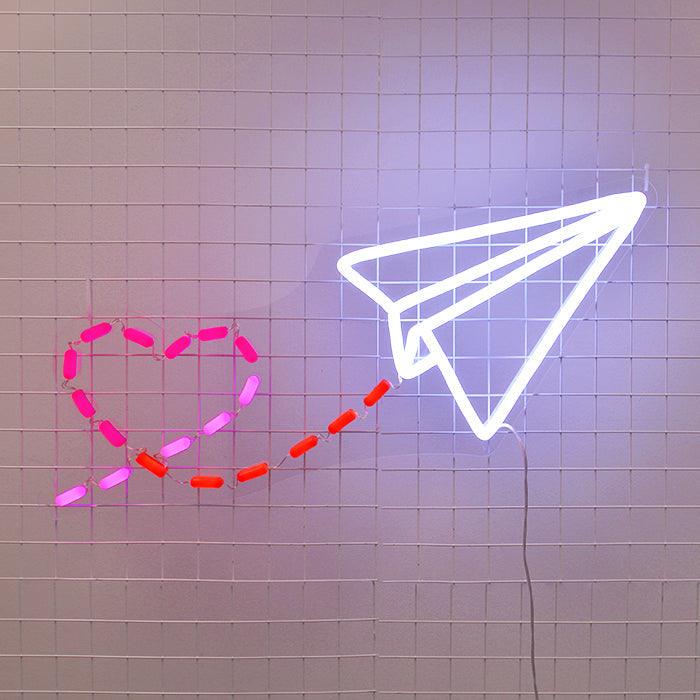 Paper Airplane LED neon sign product image
