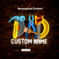 Personalized Dad's Hand Tools Artwork LED neon sign by NeonCS