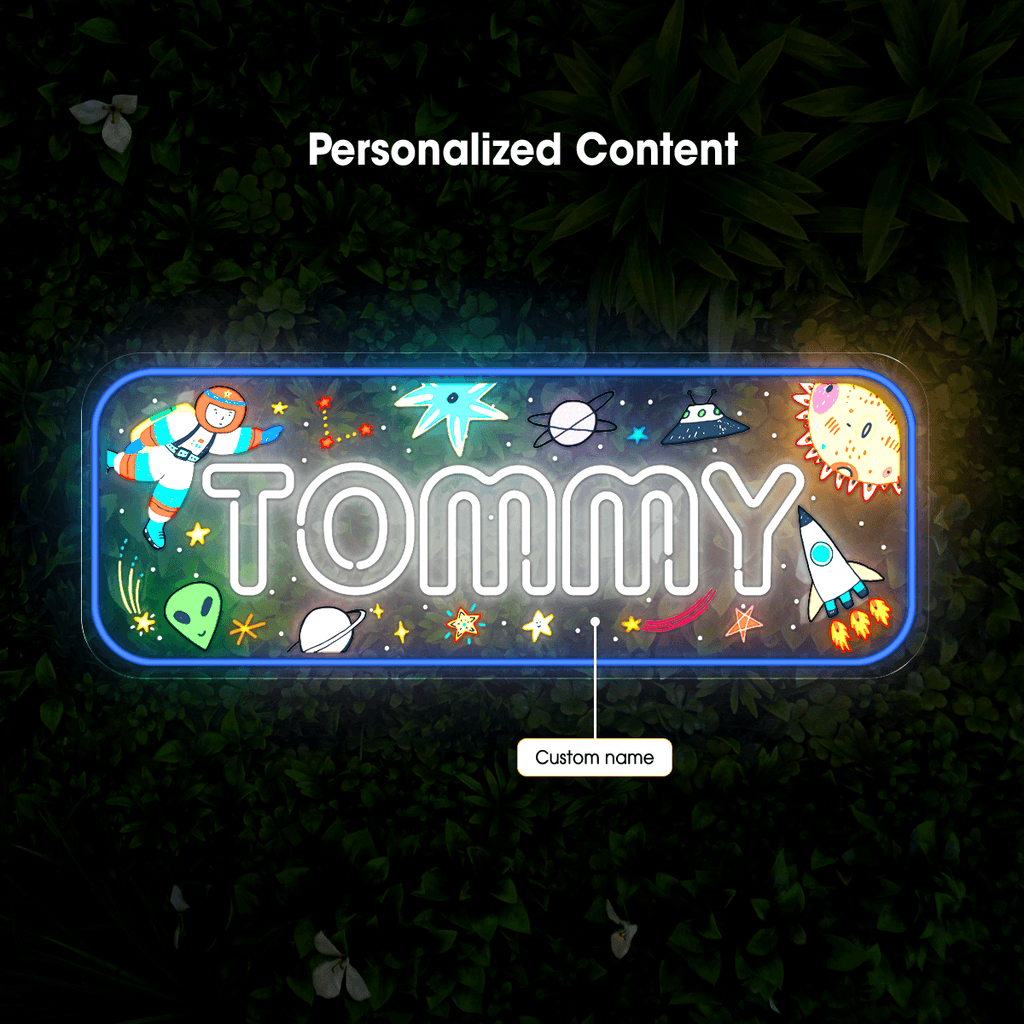 Personalized Name Around Space LED neon sign by NeonCS