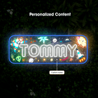 Personalized Name Around Space LED neon sign by NeonCS