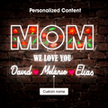 Personalized Flower Printed We Love LED neon sign by NeonCS