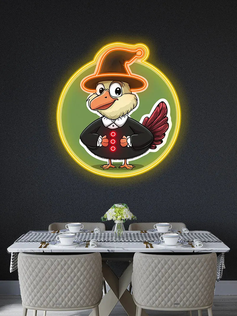 Neon Cartoon Turkey Hat Display Sign LED neon sign product image