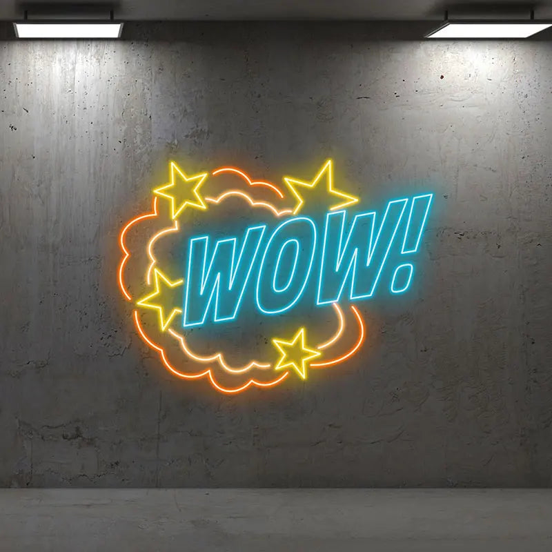 Toysign Custom Text Wow! with LED neon sign product image
