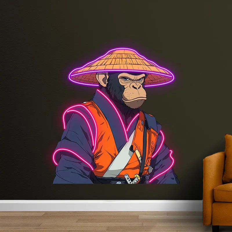 Toysign Light Samurai Monkey with Neon LED neon sign product image