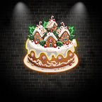Christmas Little Houses Cake Creative LED neon sign product image