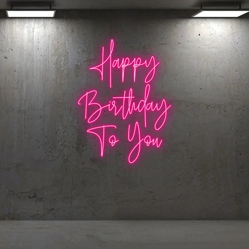 Toysign Vertical Happy Birthday LED neon sign product image