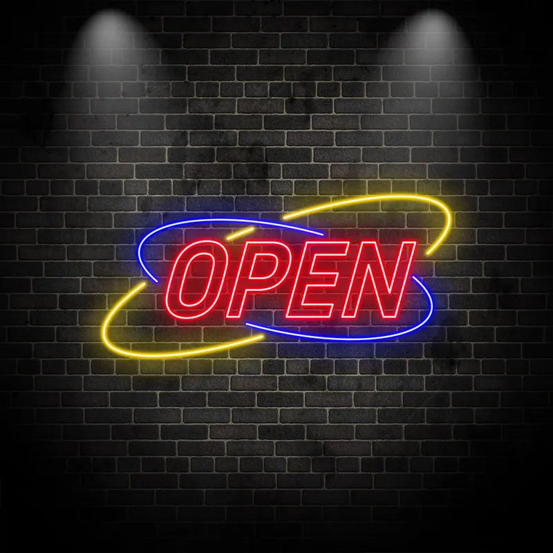 Toysign Classic Red & Blue Shop Open LED neon sign by NeonCS