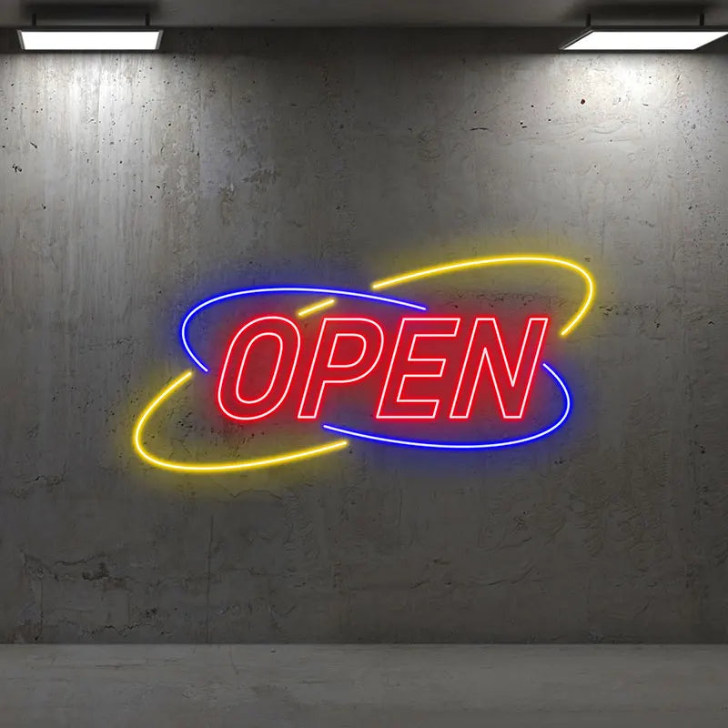 Toysign Classic Red & Blue Shop Open LED neon sign product image