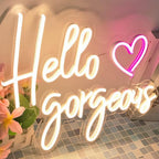 Hello Gorgeous Home Wall Decor Wedding LED neon sign product image
