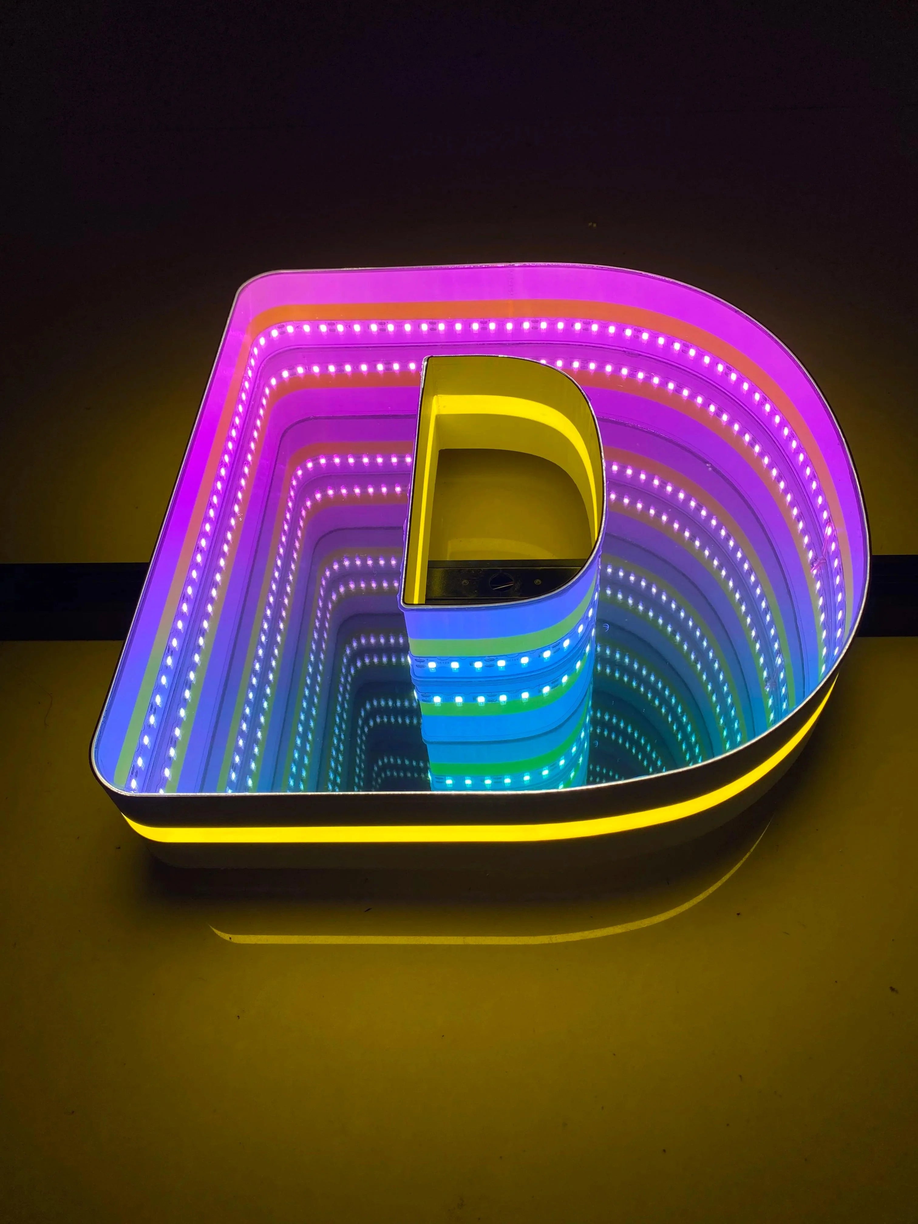 Stocked Infinity Mirror 3d Letters LED neon sign product image