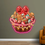Christmas Gingerbread Men & Candy LED neon sign product image