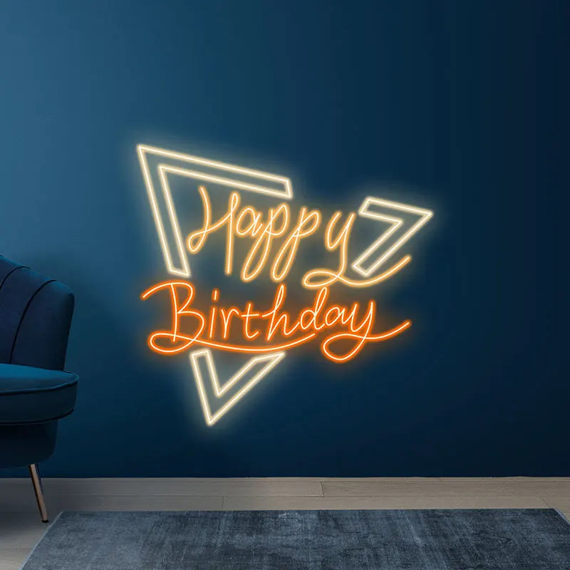 Vibrant Birthday Glow Light Elevate LED neon sign product image