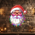 Santa Claus with Small Light Bulbs LED LED neon sign product image