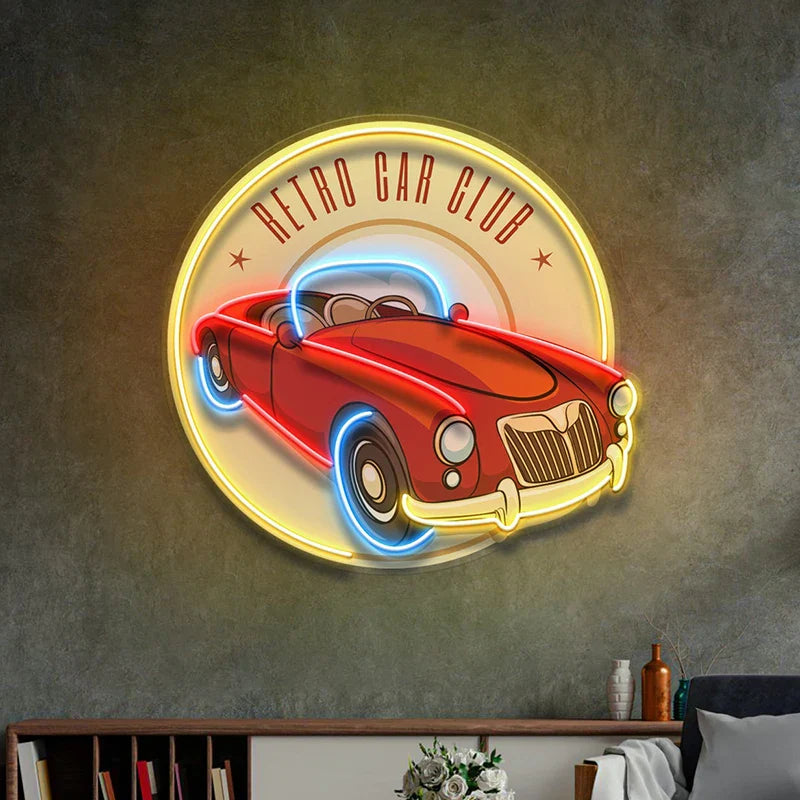Custom Car Retro Car Man Cave Decor LED neon sign product image