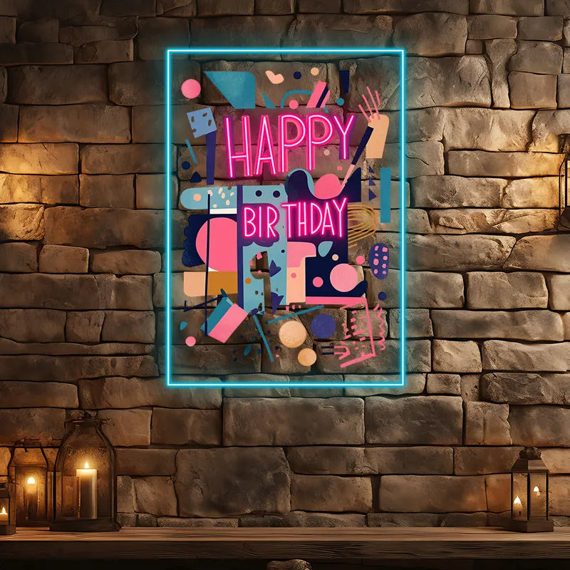 Happy Birthday Birthday Party Wall LED neon sign product image