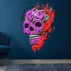 Skull with Weird Fire Creative Wall LED neon sign product image