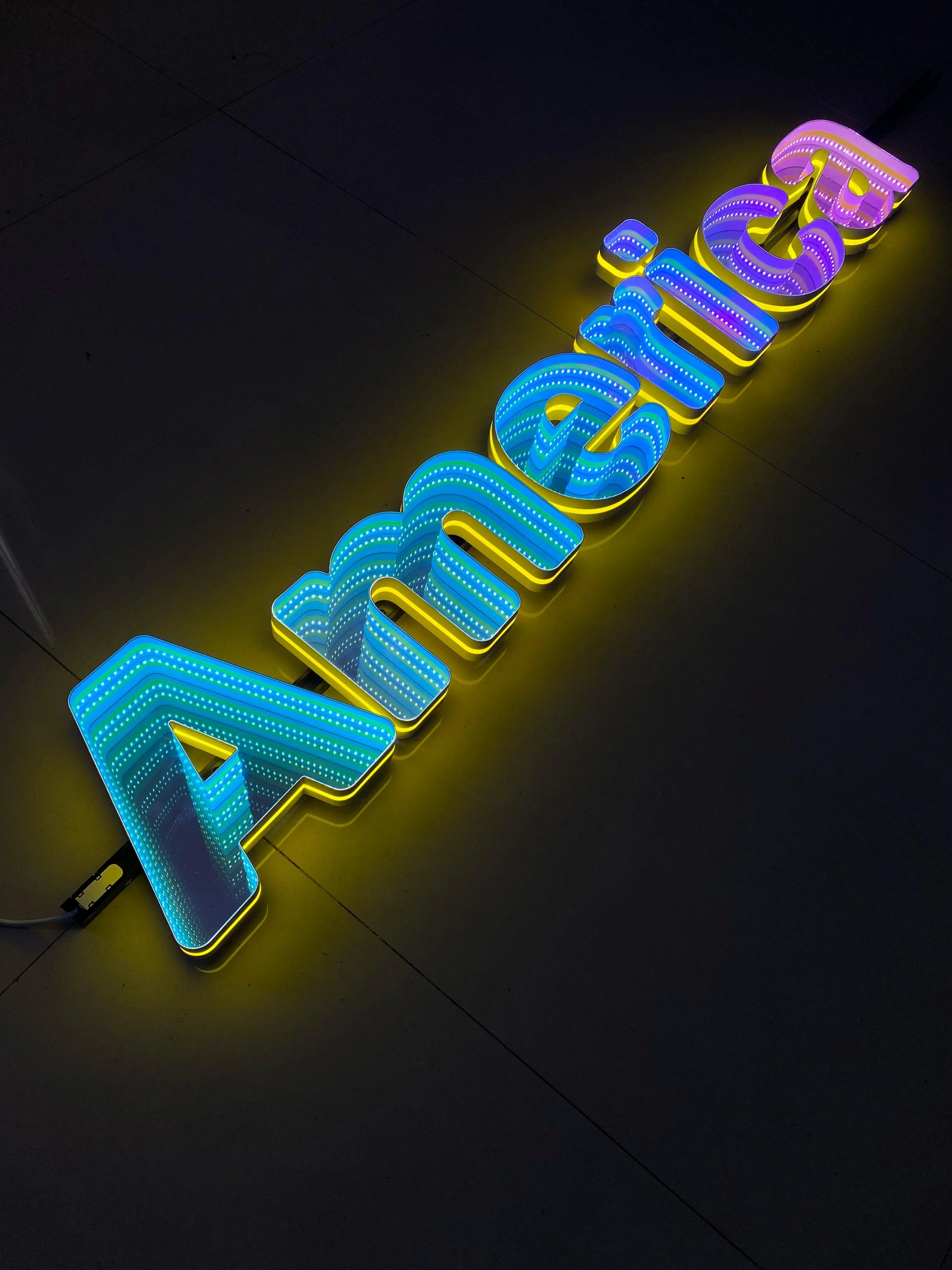 Stocked Infinity Mirror 3d Letter LED neon sign product image