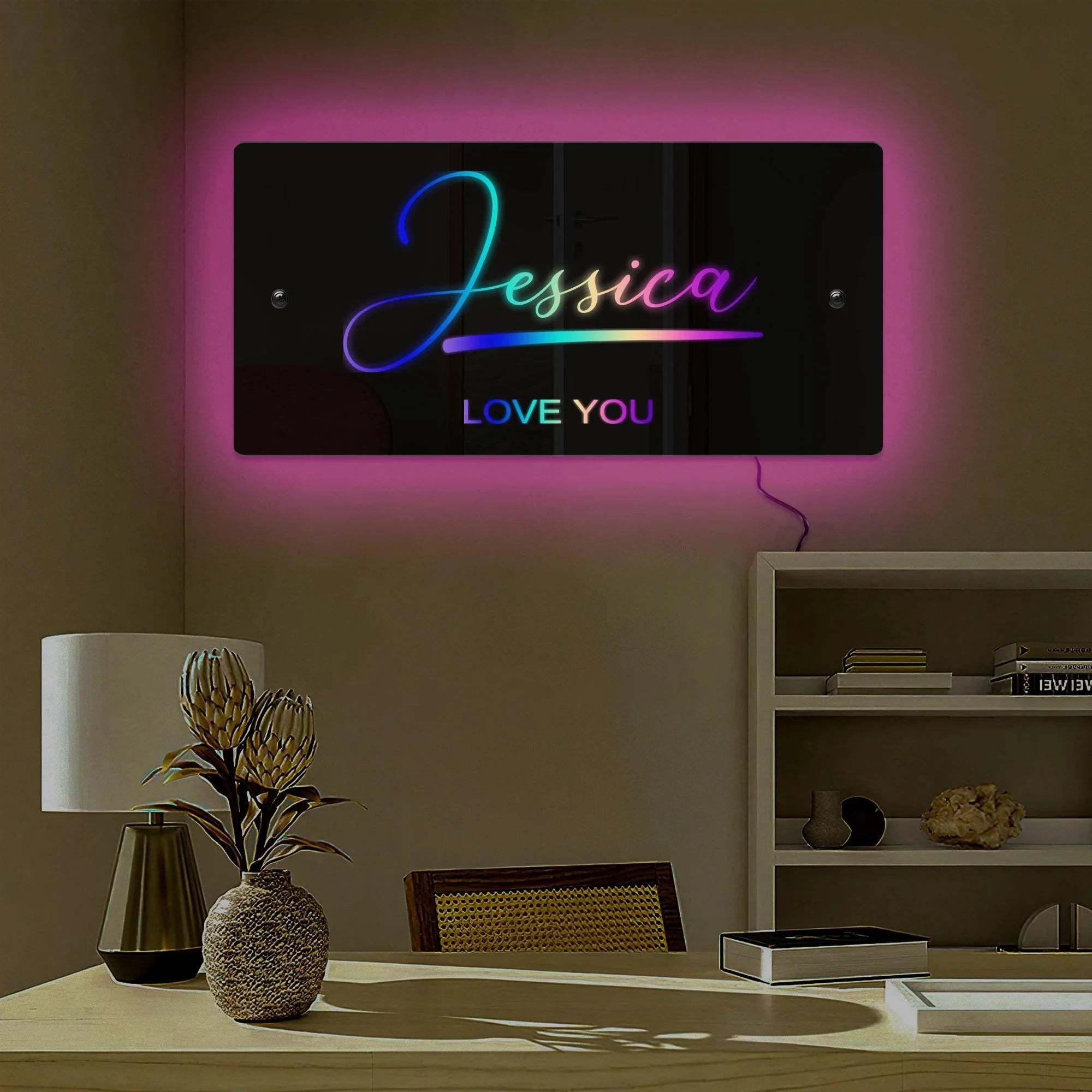 Personalized Name Mirror Light for LED neon sign product image