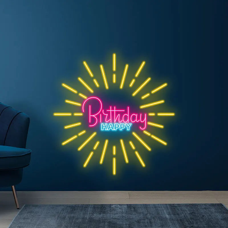 Birthday Glow Sign - Add a Festive LED neon sign product image
